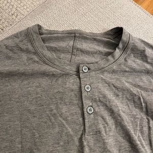 Lululemon Grey Long-Sleeve Henley - Size XL